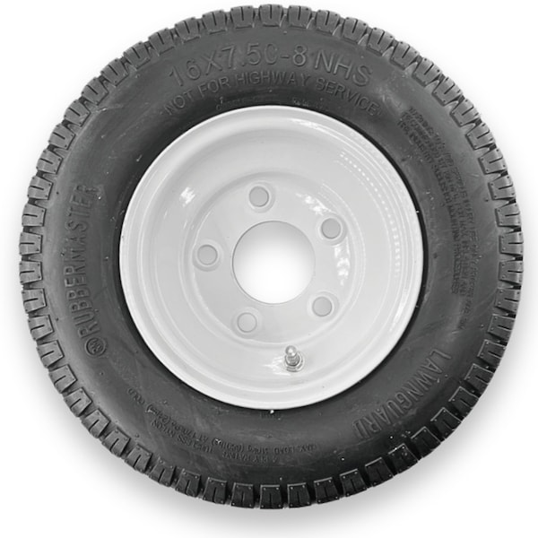 Rubbermaster - Steel Master Rubbermaster 16x7.50-8 4 Ply LawnGuard Tire and 5 on 4.5 Stamped Wheel Assembly 598979 - main